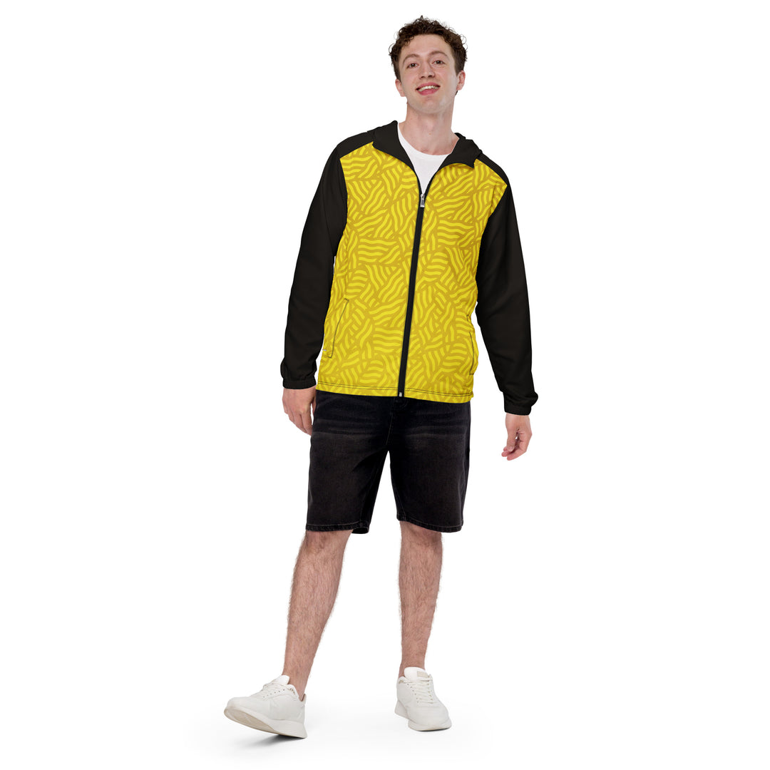 Men’s Windbreaker - Yellow-Black Triangle