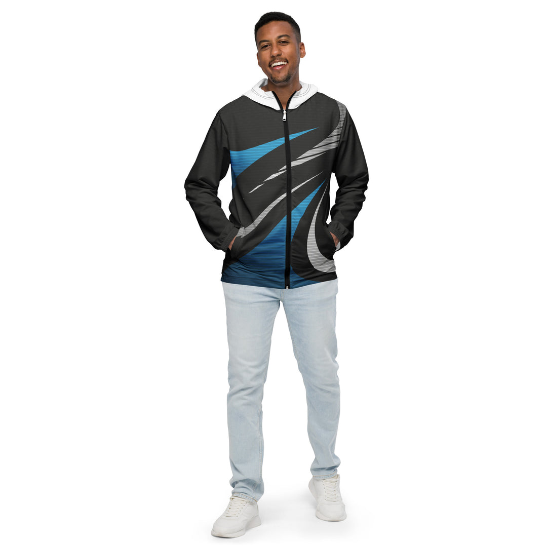 Men’s Windbreaker - Black-Blue Swing