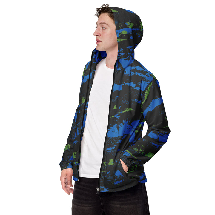 Men’s Windbreaker - Black-Blue Hidden