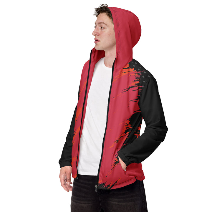 Men’s Windbreaker - Red-Black Overdraw