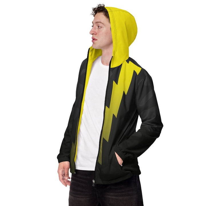 Men’s Windbreaker - Black-Yellow Bolt