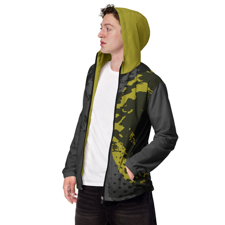 Men’s Windbreaker - Grey-Yellow Moon