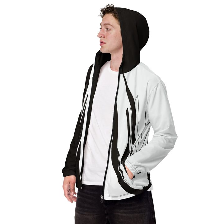 Men’s Windbreaker - Black-White Ribbon