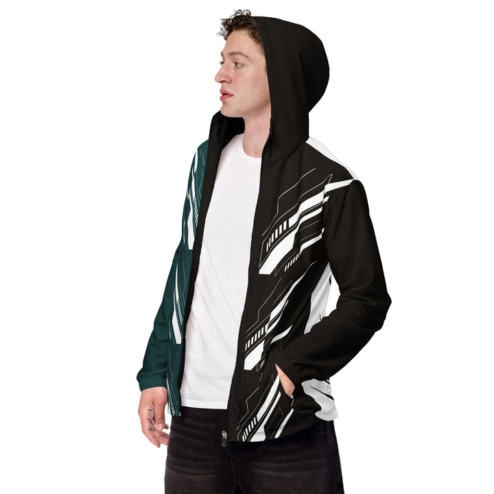 Men’s Windbreaker - Black-White Engine