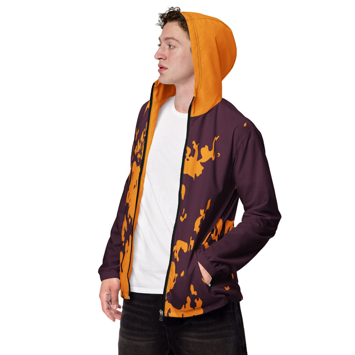 Men’s Windbreaker - Brown-Orange Marks