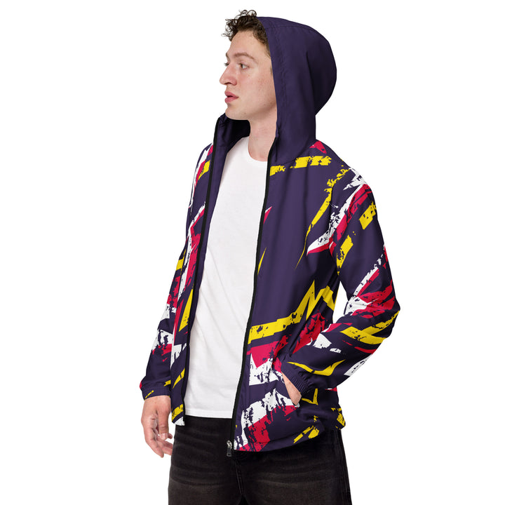 Men’s Windbreaker - Purple-Pink Graffiti