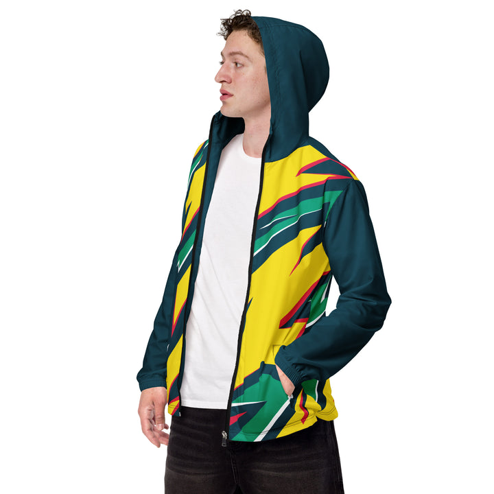 Men’s Windbreaker - Yellow-Green Graffiti