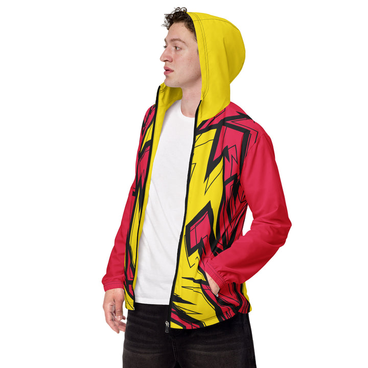 Men’s Windbreaker - Pink-Yellow Graffiti