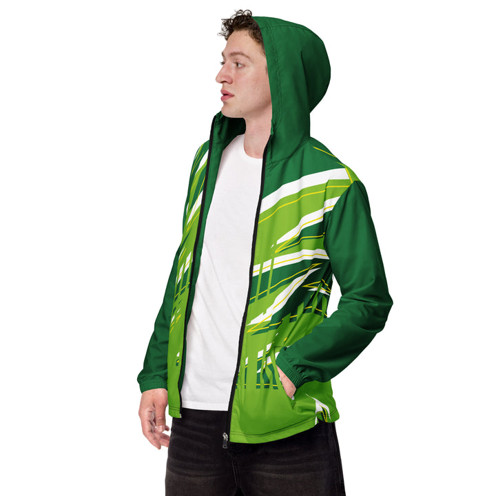 Men’s Windbreaker - Green-White Barrier