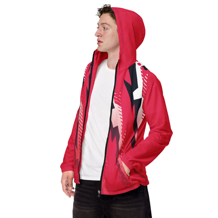 Men’s Windbreaker - Red-White Puzzle