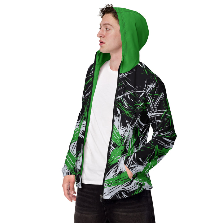 Men’s Windbreaker - Black-Green Chaos