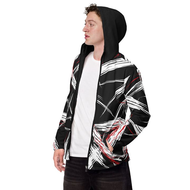 Men’s Windbreaker - Black-White Chaos