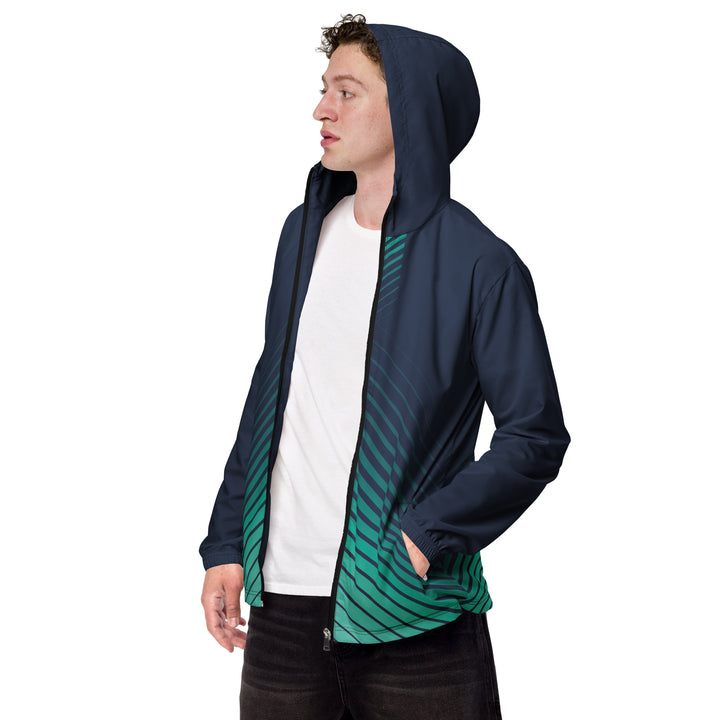 Men’s Windbreaker - Blue-Green Arrow