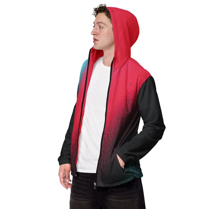 Men’s Windbreaker - Black-Red Dots