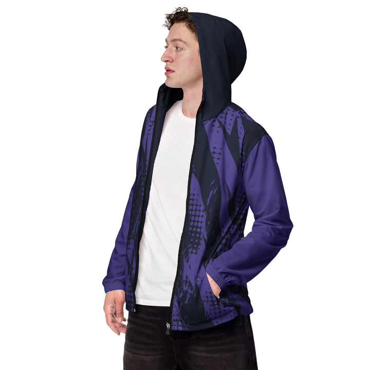 Men’s Windbreaker - Purple-Black Bolt