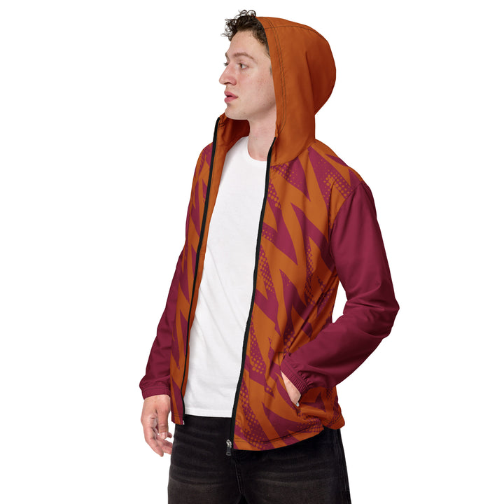 Men’s Windbreaker - Red-Orange Bolt