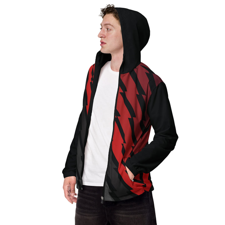 Men’s Windbreaker - Black-Red Flash