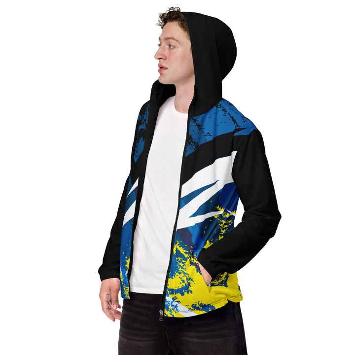 Men’s Windbreaker - Blue-Yellow Signal