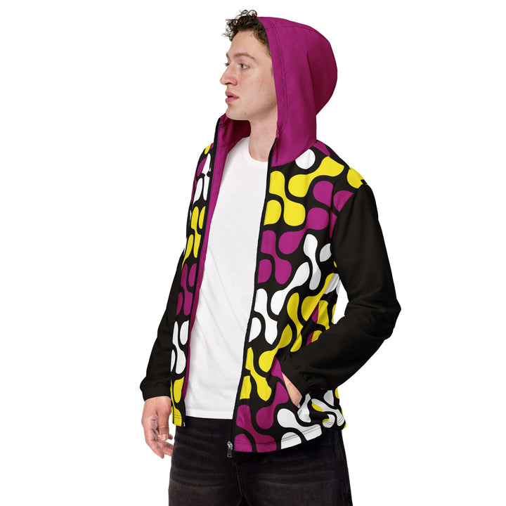 Men’s Windbreaker - Black-Purple Illusion