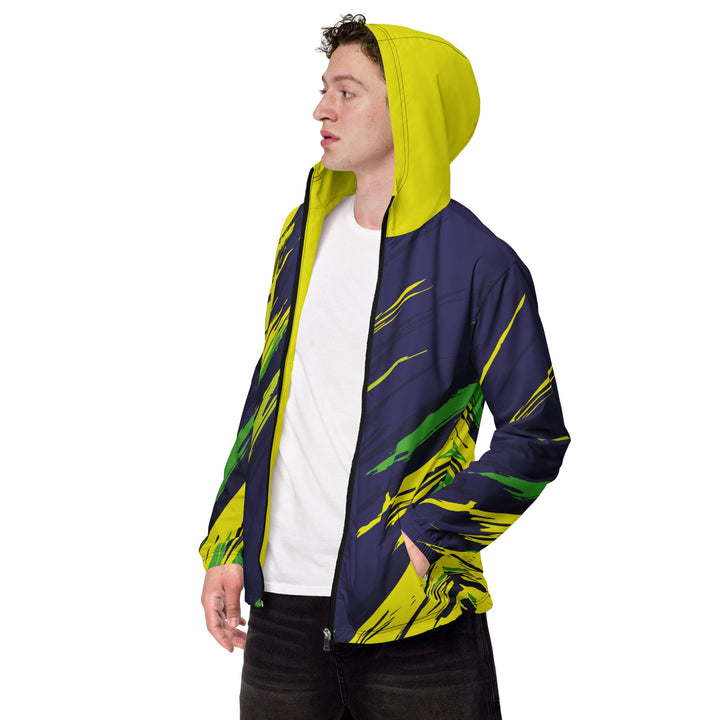 Men’s Windbreaker - Purple-Yellow Overdraw