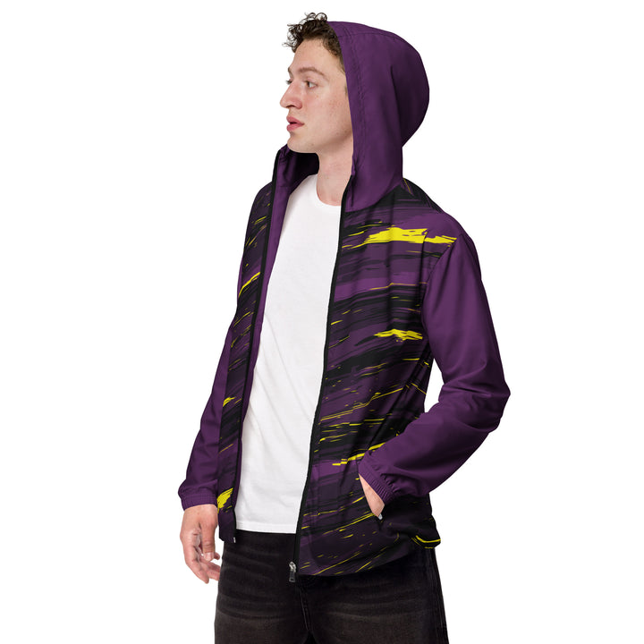 Men’s Windbreaker - Purple-Yellow Rain