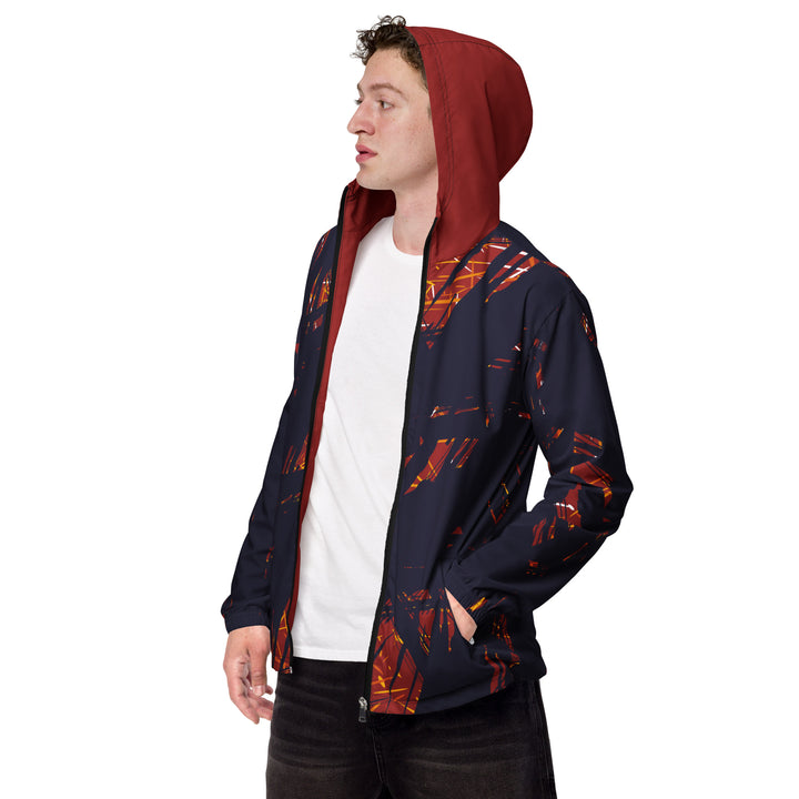 Men’s Windbreaker - Blue-Red Hide