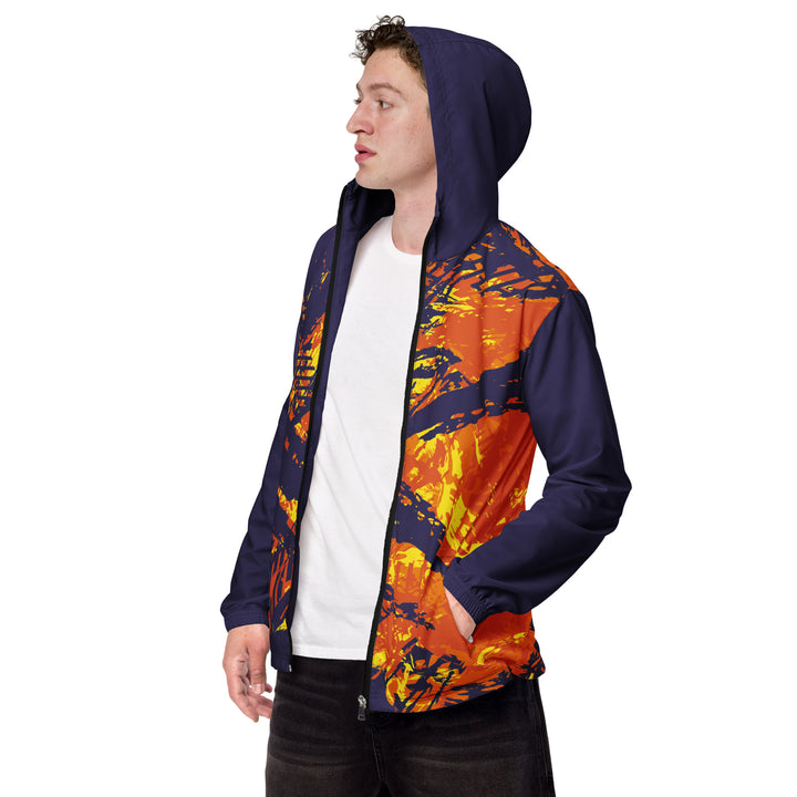 Men’s Windbreaker - Purple-Orange Nerve