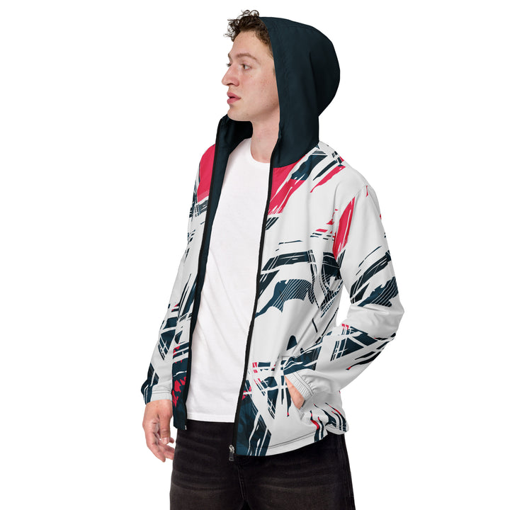 Men’s Windbreaker - White-Blue Kick