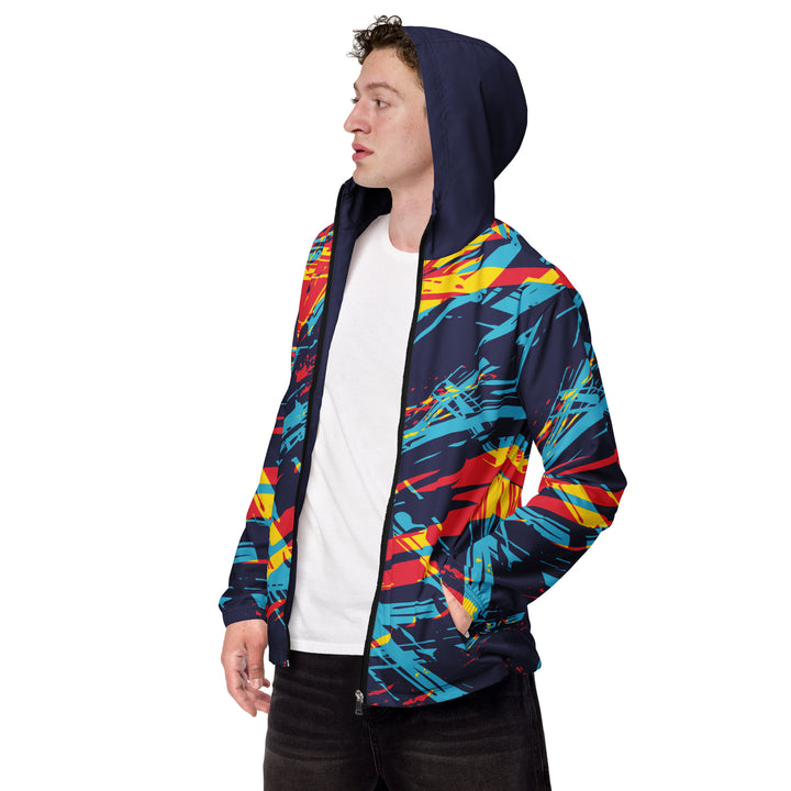 Men’s Windbreaker - Blue-Red Fiction