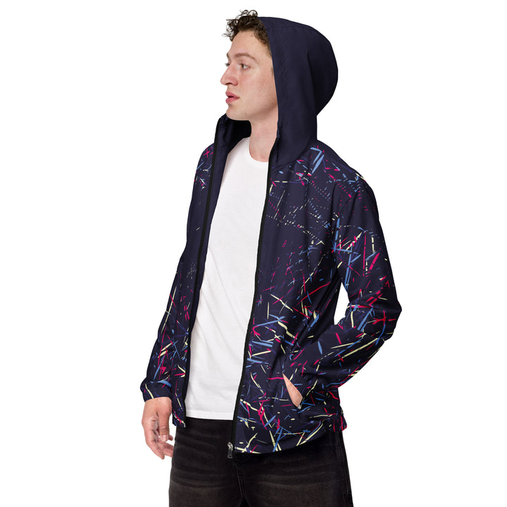 Men’s Windbreaker - Purple-Pink Strings