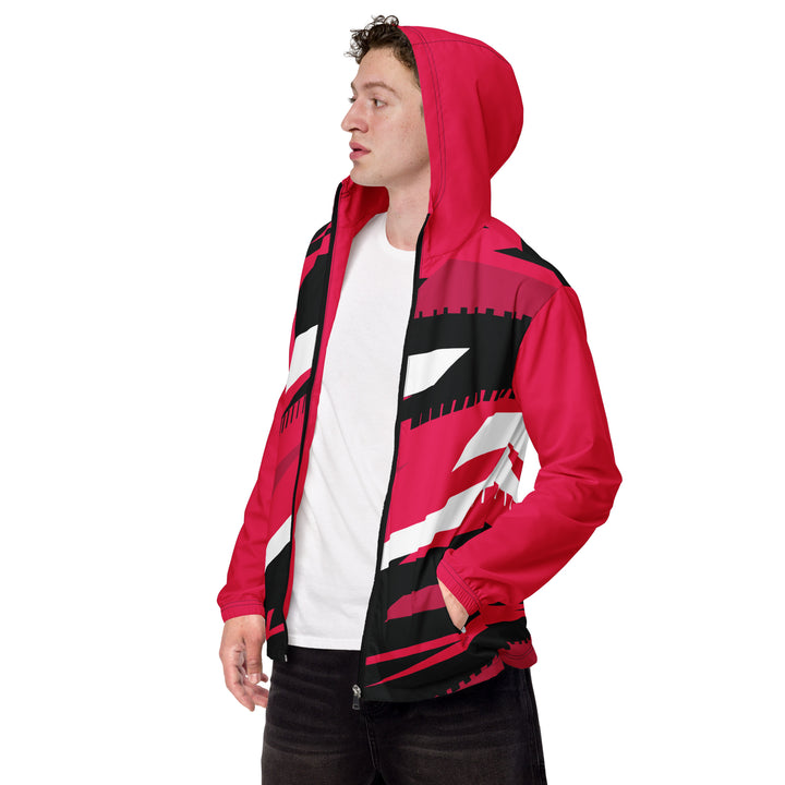 Men’s Windbreaker - Pink-Black Simple