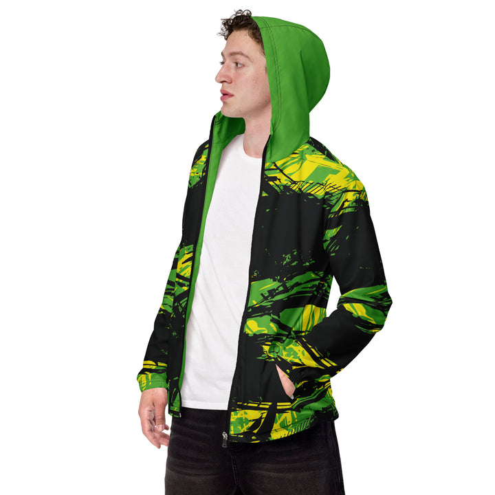 Men’s Windbreaker - Black-Green Invade