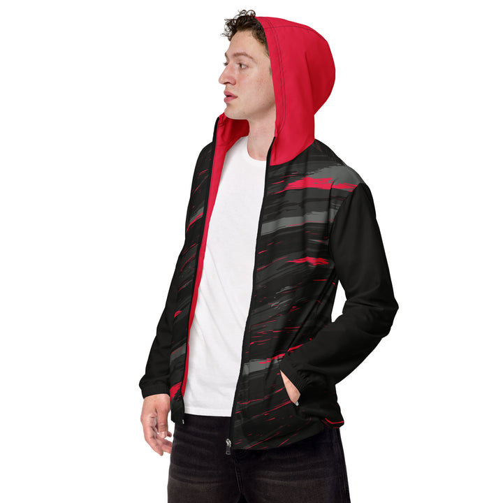 Men’s Windbreaker - Black-Red Sparks