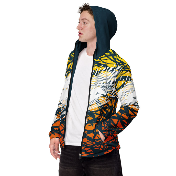 Men’s Windbreaker - Orange-White Wire