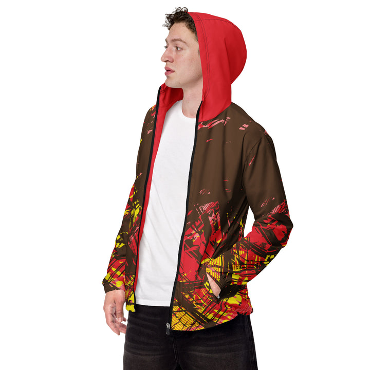 Men’s Windbreaker - Red-Yellow Trick