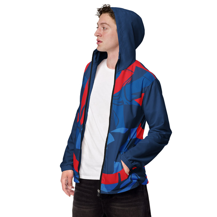 Men’s Windbreaker - Blue-Red Illusion