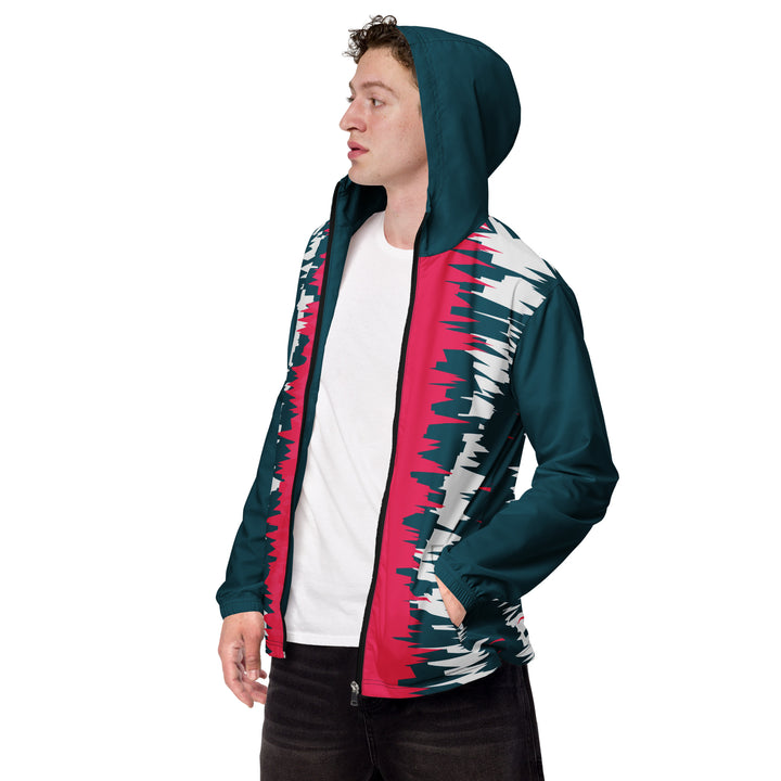 Men’s Windbreaker - Blue-Pink Carpet