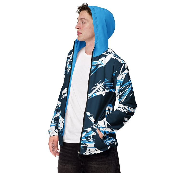 Men’s Windbreaker - Blue-White Wire