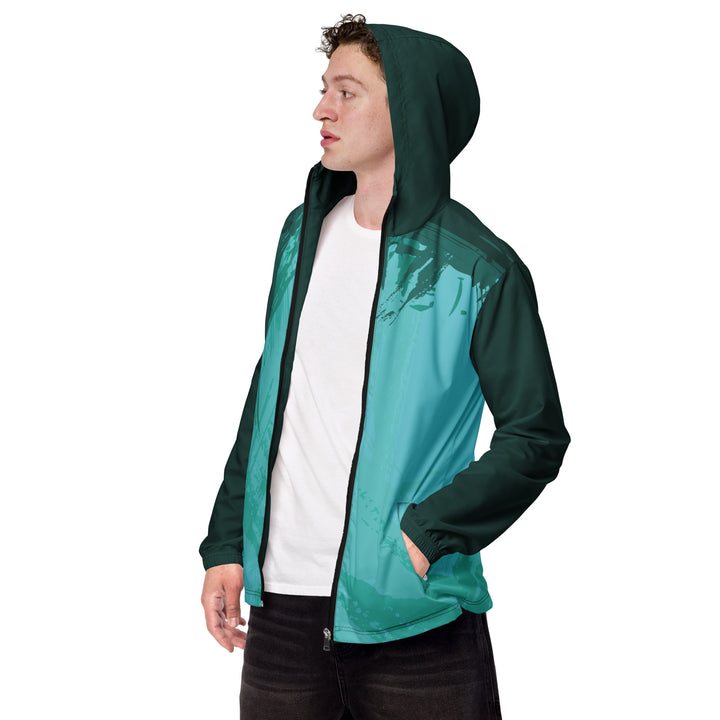 Men’s Windbreaker - Turquoise Clear