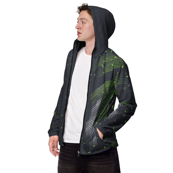 Men’s Windbreaker - Black-Green Snow