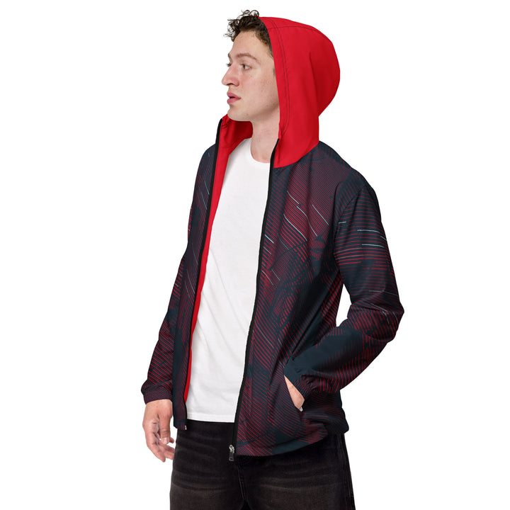 Men’s Windbreaker - Black-Red Trip