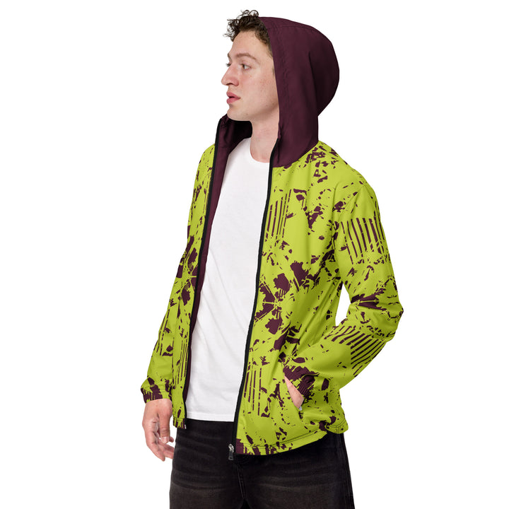 Men’s Windbreaker - Green-Brown Patch