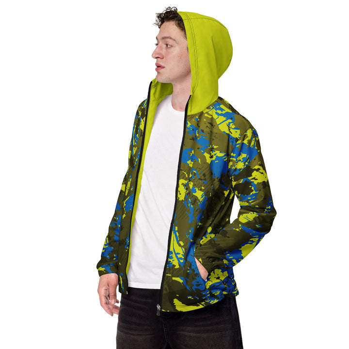 Men’s Windbreaker - Green-Blue Shards