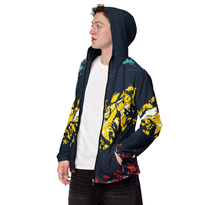 Men’s Windbreaker - Blue-Yellow Trace