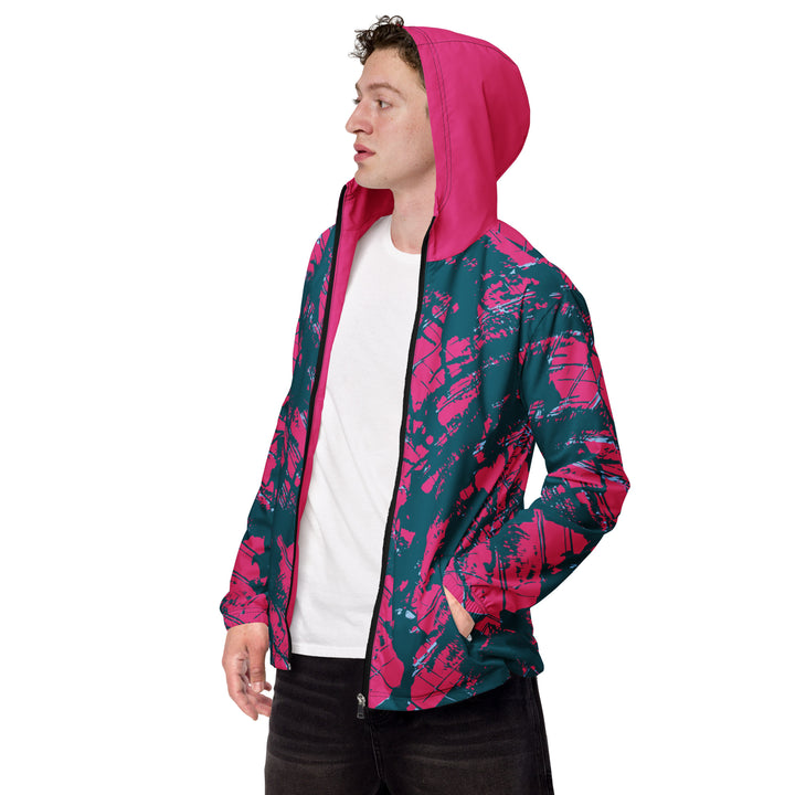 Men’s Windbreaker - Blue-Pink Eruption