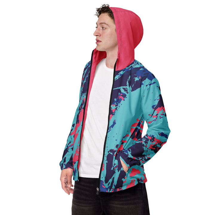 Men’s Windbreaker - Blue-Pink Seek