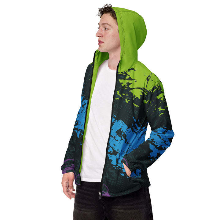 Men’s Windbreaker - Blue-Green Stream