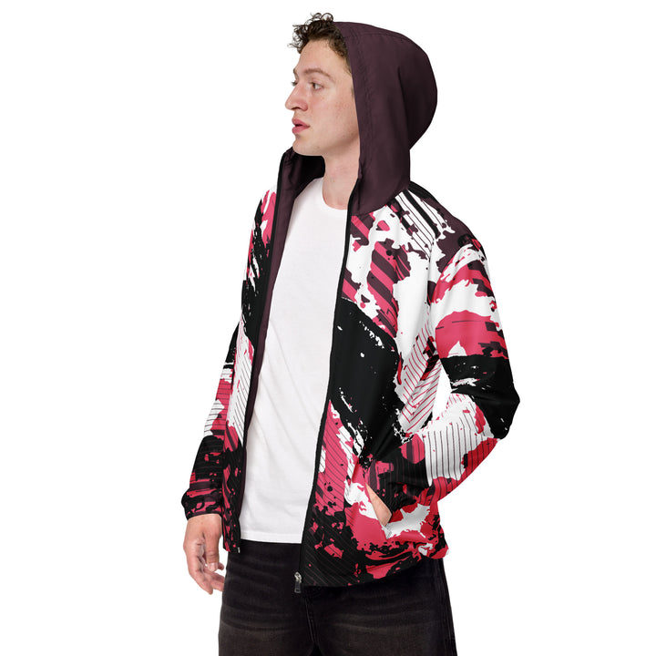 Men’s Windbreaker - Black-Pink Beat