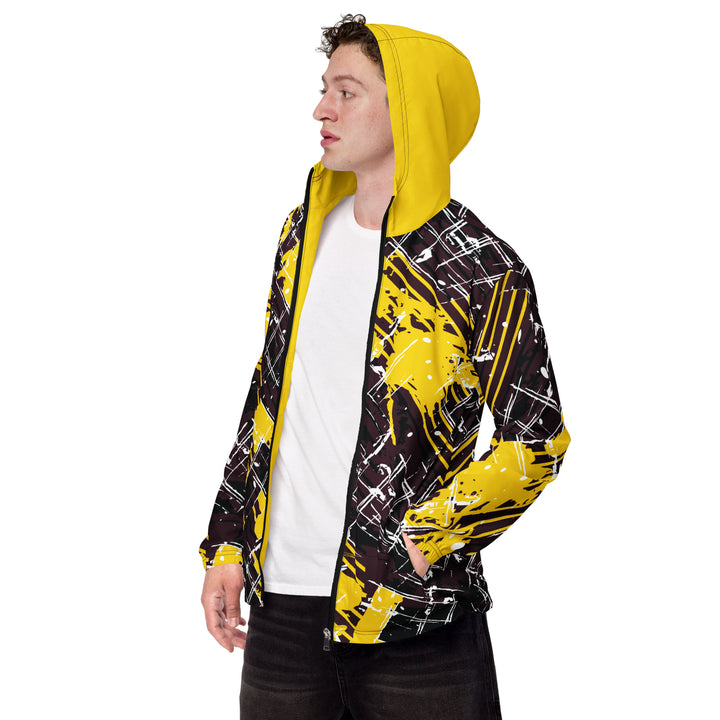 Men’s Windbreaker - Brown-Yellow Map