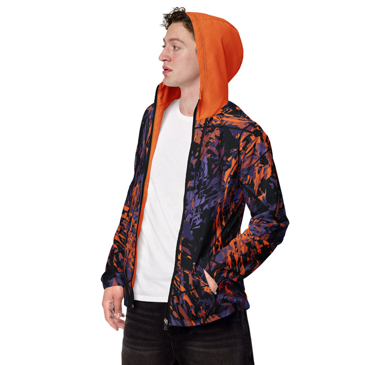 Men’s Windbreaker - Purple-Orange Fragment